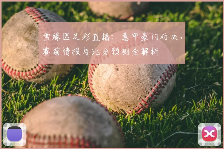 雪缘园足彩直播：意甲豪门对决，赛前情报与比分预测全解析